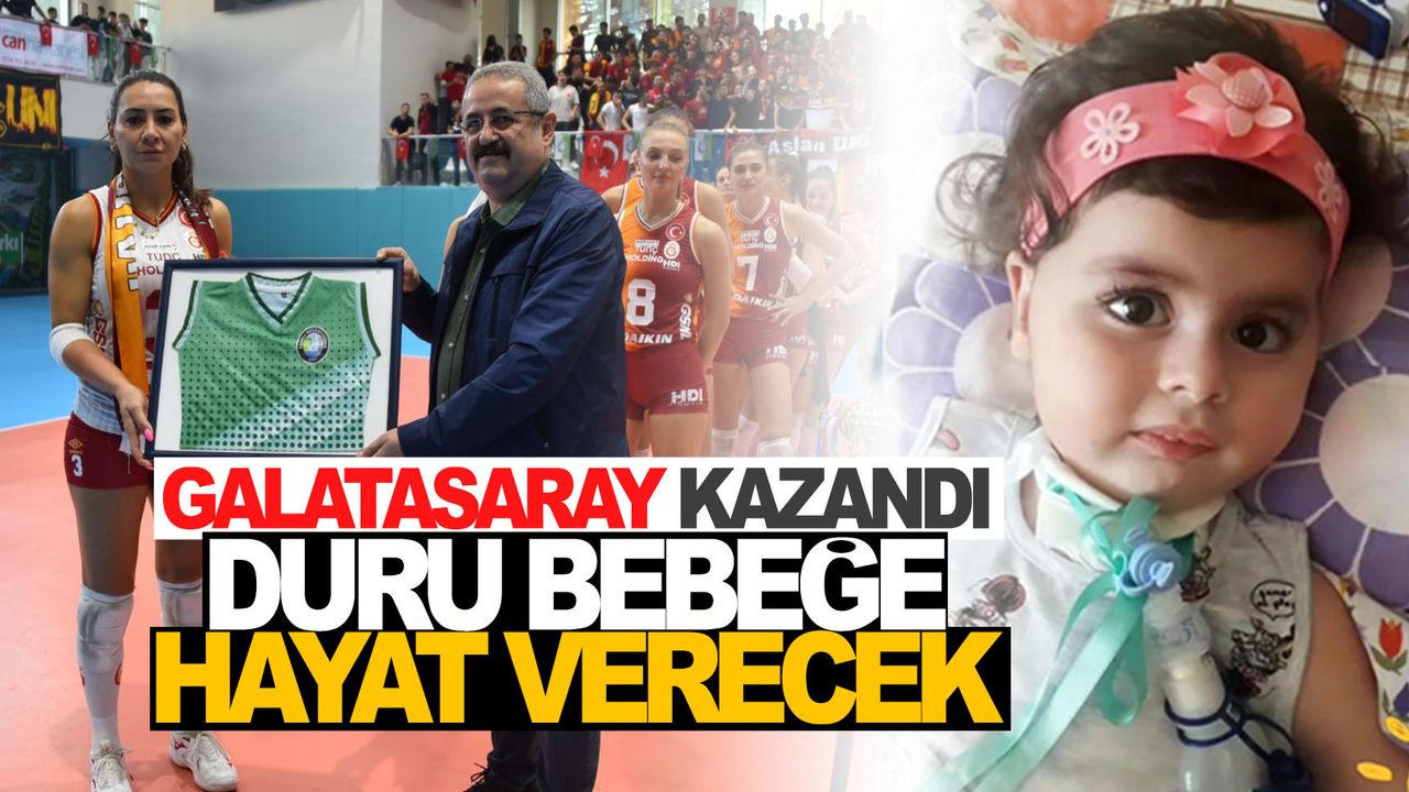 SMA hastası bebek için düzenlenen voleybol turnuvasını Galatasaray kazandı