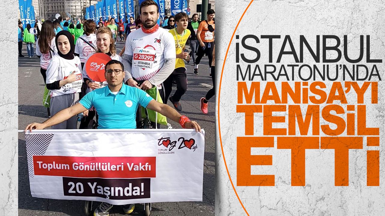 İstanbul Maratonu'nda Manisa'yı temsil etti