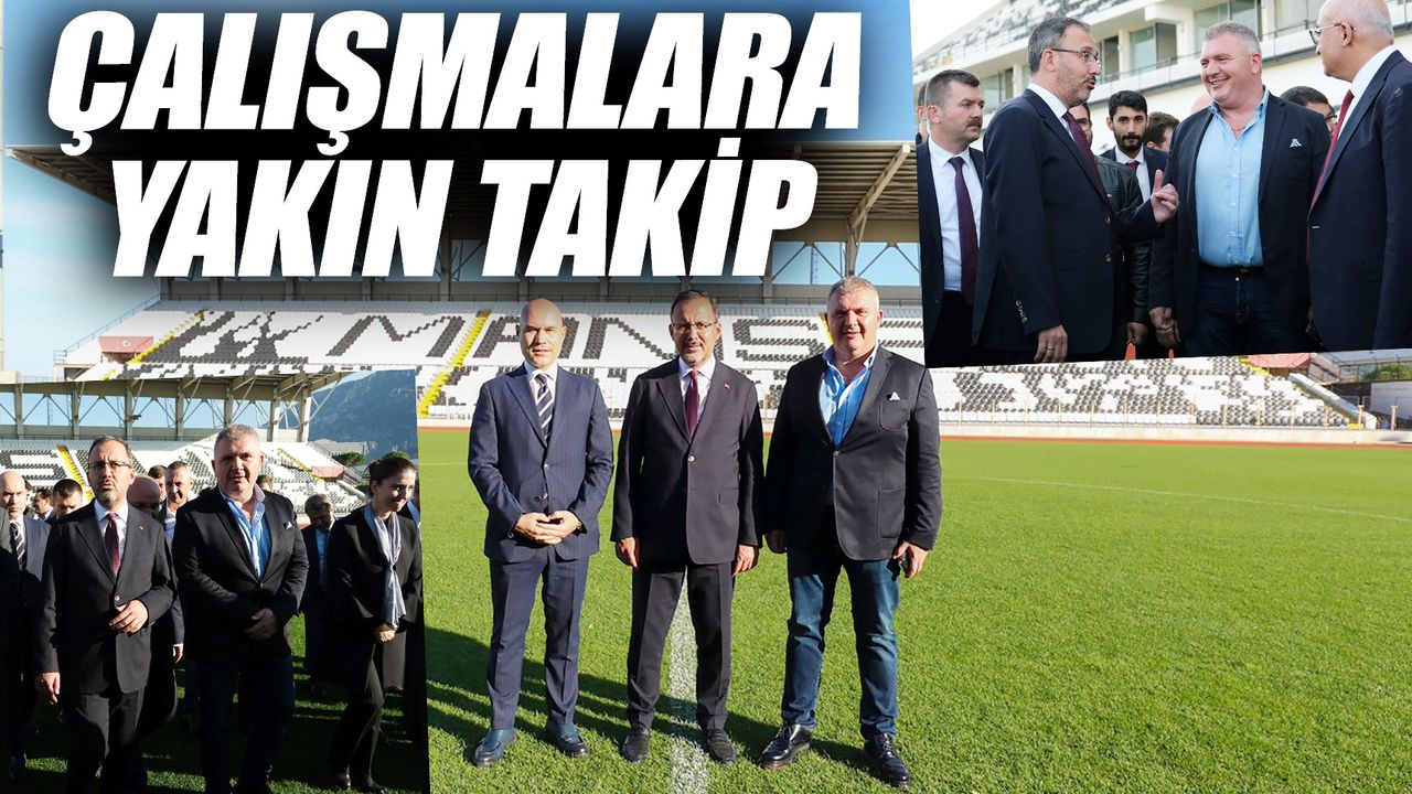 Bakan Kasapoğlu, Başkan Aktan ile 19 Mayıs Stadı’nı inceledi