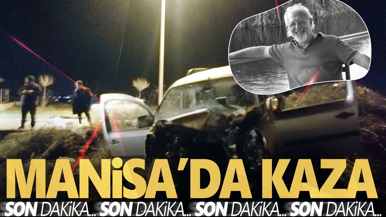 Manisa’da hafif ticari araç direğe çarptı: 1 ölü, 1 yaralı
