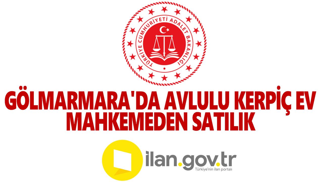Gölmarmara'da Avlulu Kerpiç Ev Mahkemeden Satılık (Çoklu Satış)