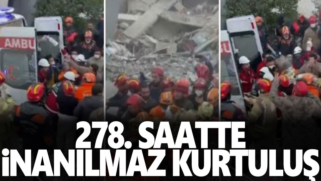 Depremden 278 saat sonra inanılmaz kurtuluş