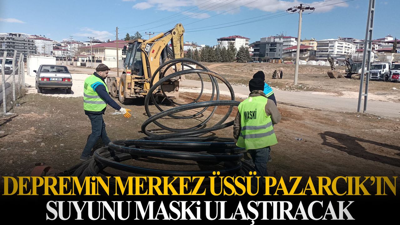 Manisa ekibi Pazarcık'ta konteyner kente su ulaştırmaya çalışıyor