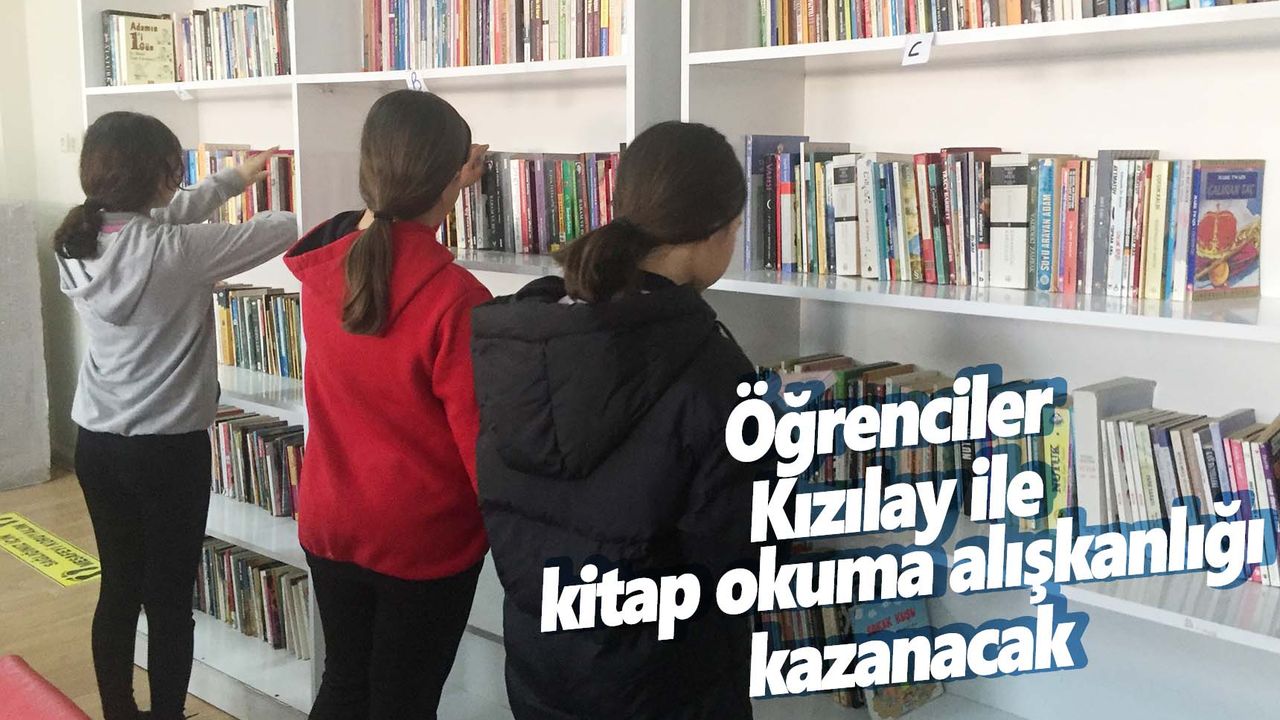  ‘Alaşehir Kızılay ile okuyor’ projesi ile öğrenciler kitap okuma alışkanlığı kazanacak