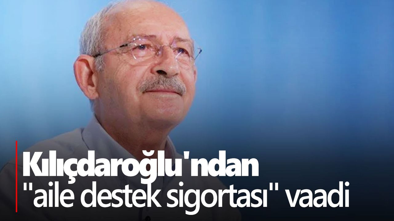 Kılıçdaroğlu'ndan "aile destek sigortası" vaadi