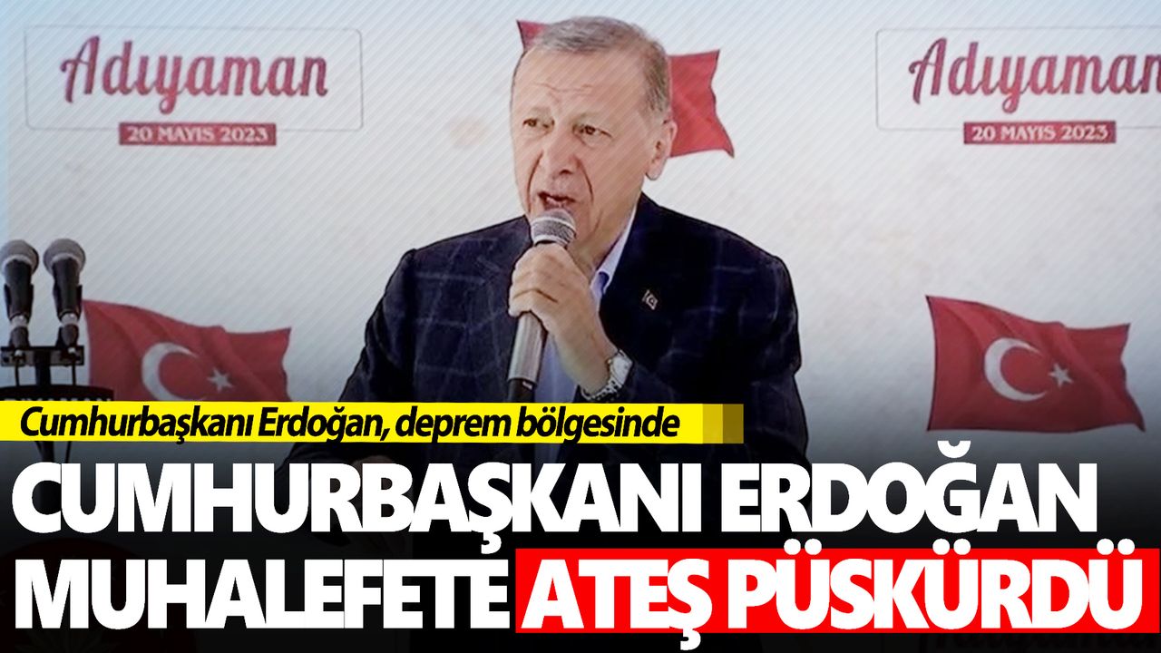 Cumhurbaşkanı Erdoğan'dan muhalefete eleştiri