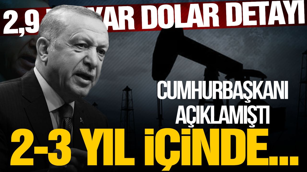 Cumhurbaşkanı Erdoğan duyurmuştu! Tam 2,9 milyar dolar
