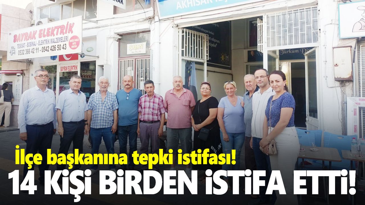 Manisa İYİ Parti’de istifa şoku!