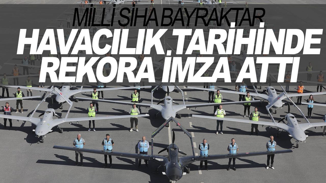 Bayraktar TB2 Türk havacılık tarihinde yeni bir rekora daha imza attı