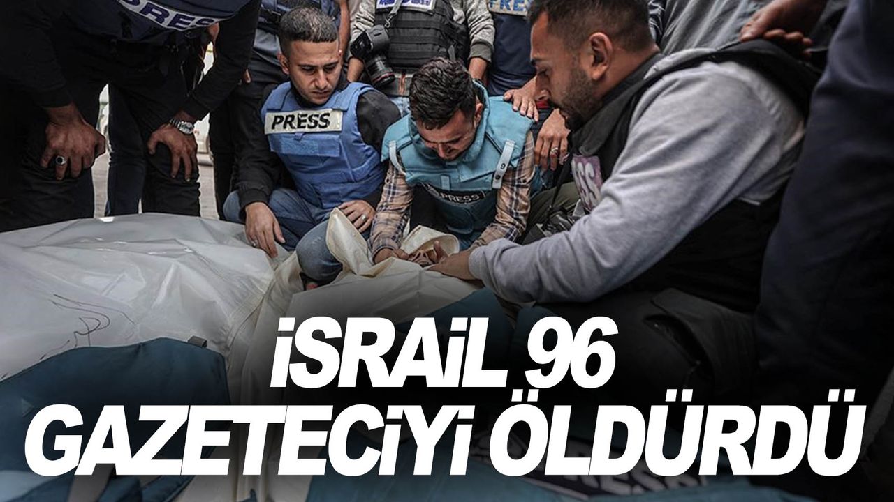 İsrail'in 7 Ekim'den bu yana Gazze'ye düzenlediği saldırılarda 96 gazeteci öldürüldü