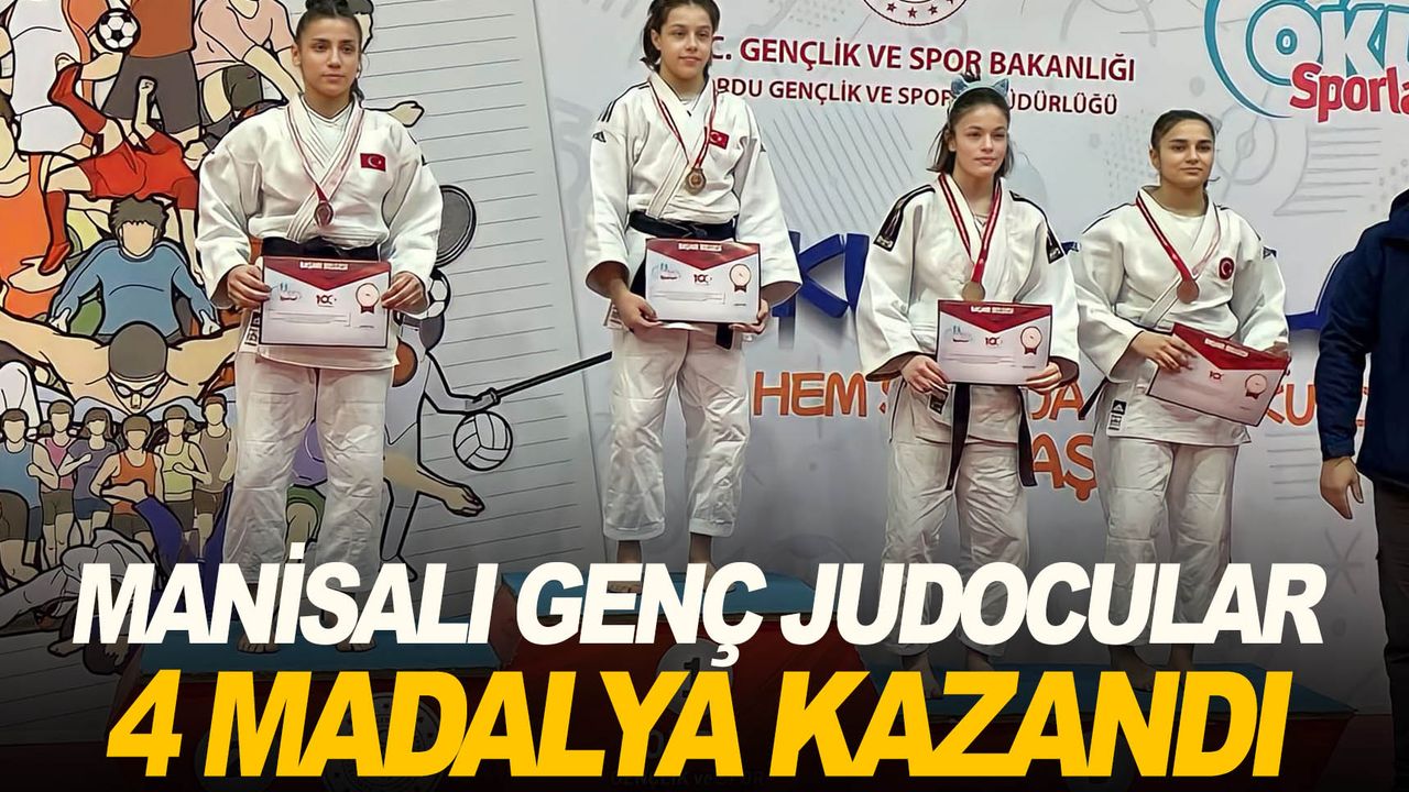 Yunusemre Belediyespor'un judocuları 4 madalya kazandı