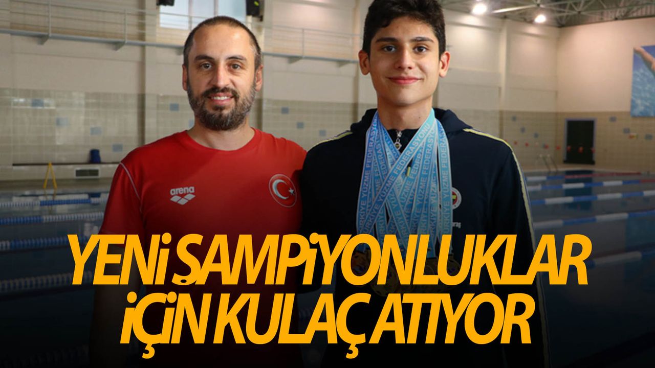 Yüzmede Türkiye şampiyonu Onuş yeni dereceler için kulaç atıyor