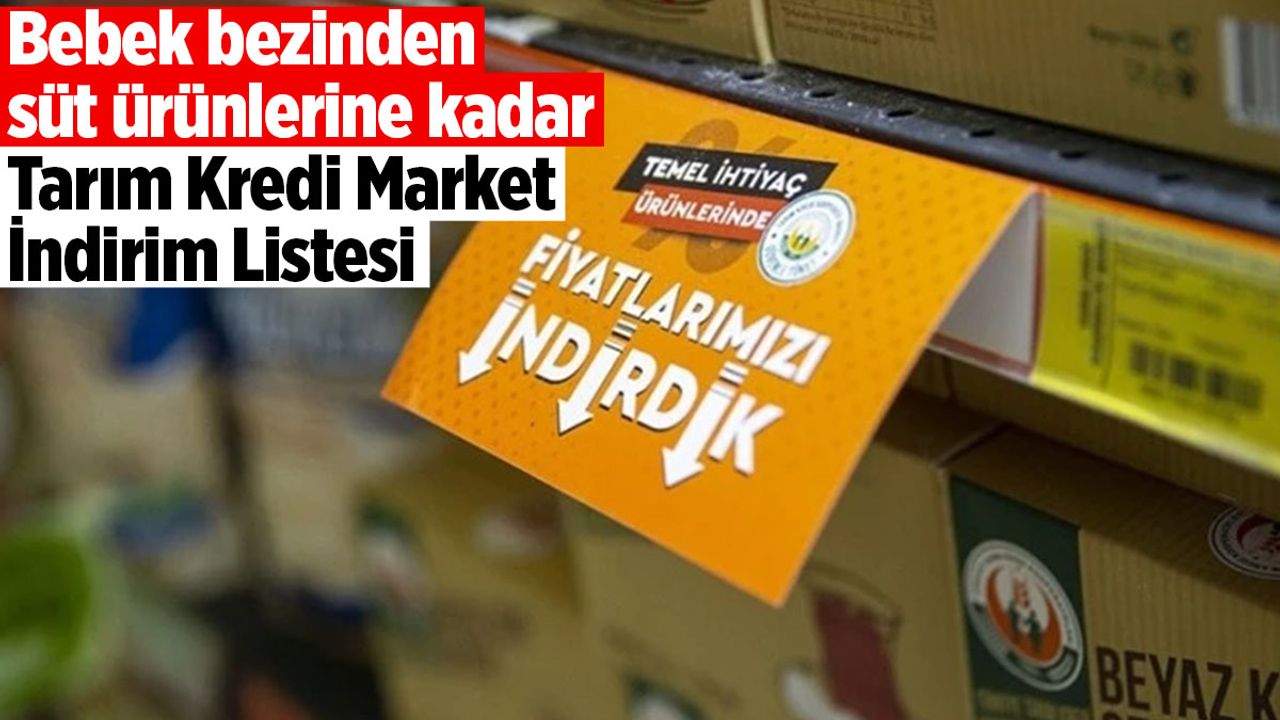 3 Harflilere Rakip Oldu! Tarım Kredi Market İndirim Listesi Belli Oldu (Eylül-Ekim)