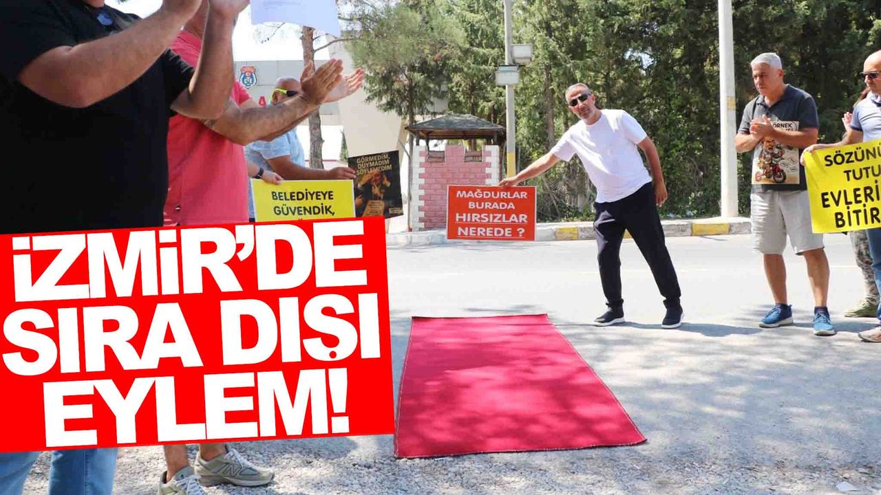 Kooperatif mağdurlarından kırmızı halılı protesto