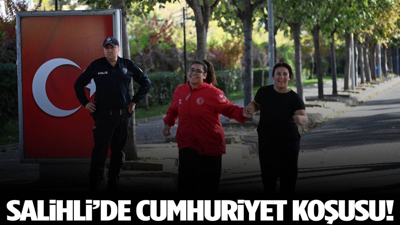 Salihli’de Cumhuriyet coşkusunu koşarak yaşadılar