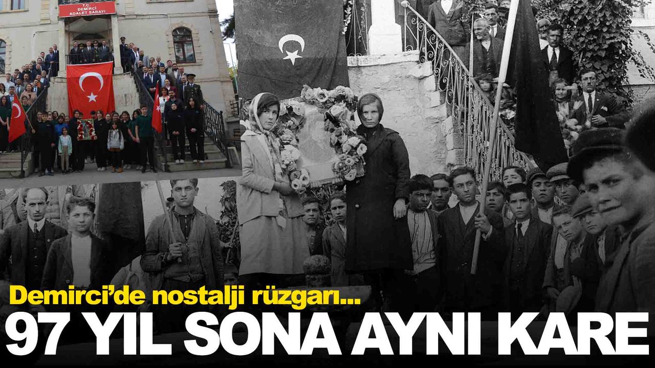 Demirci’de 97 yıl önceki Cumhuriyet Karesi yeniden canlandı