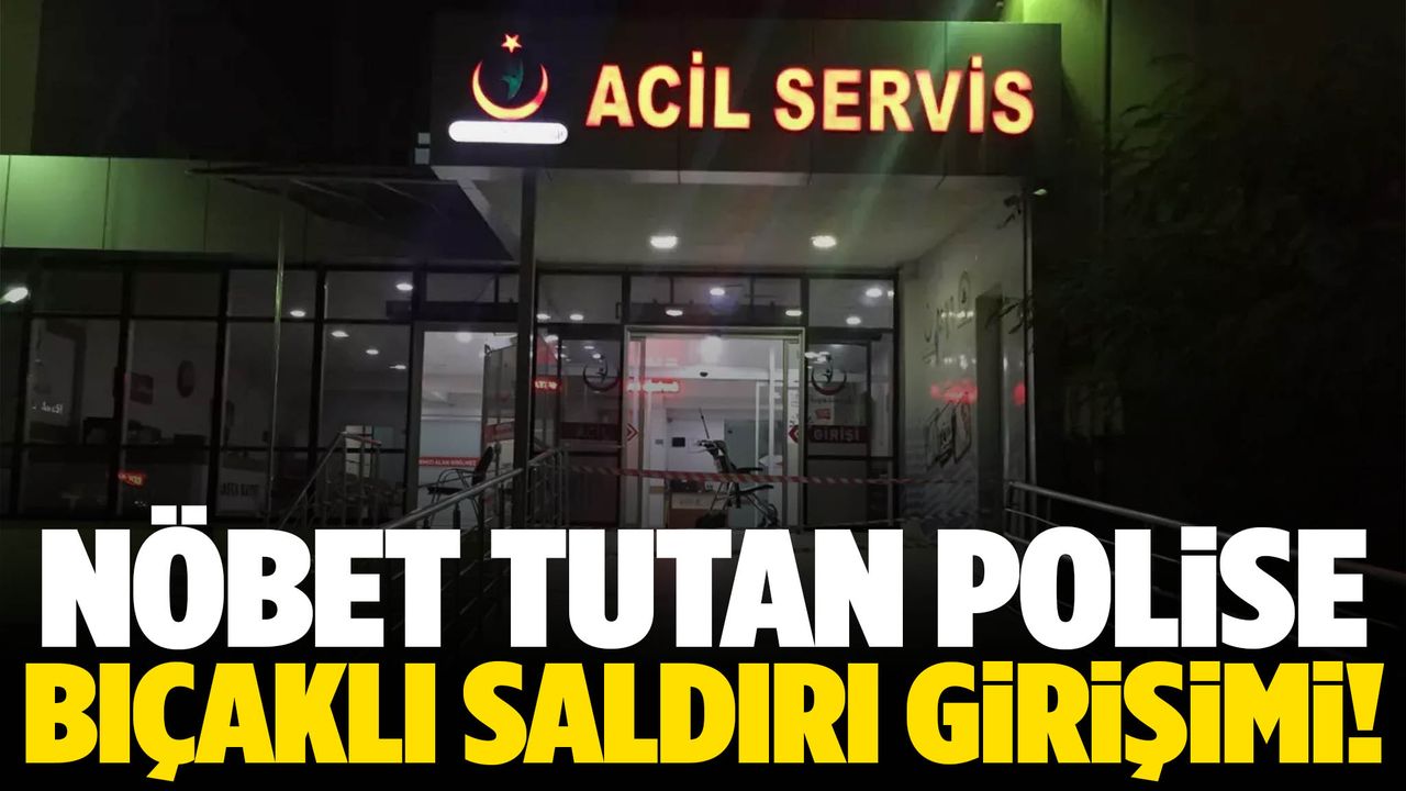 Nöbet tutan polise bıçaklı saldırı
