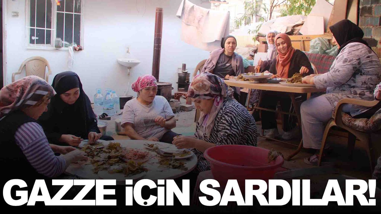 Turgutlulu kadınlar Gazze’ye destek için sarma sarıyor