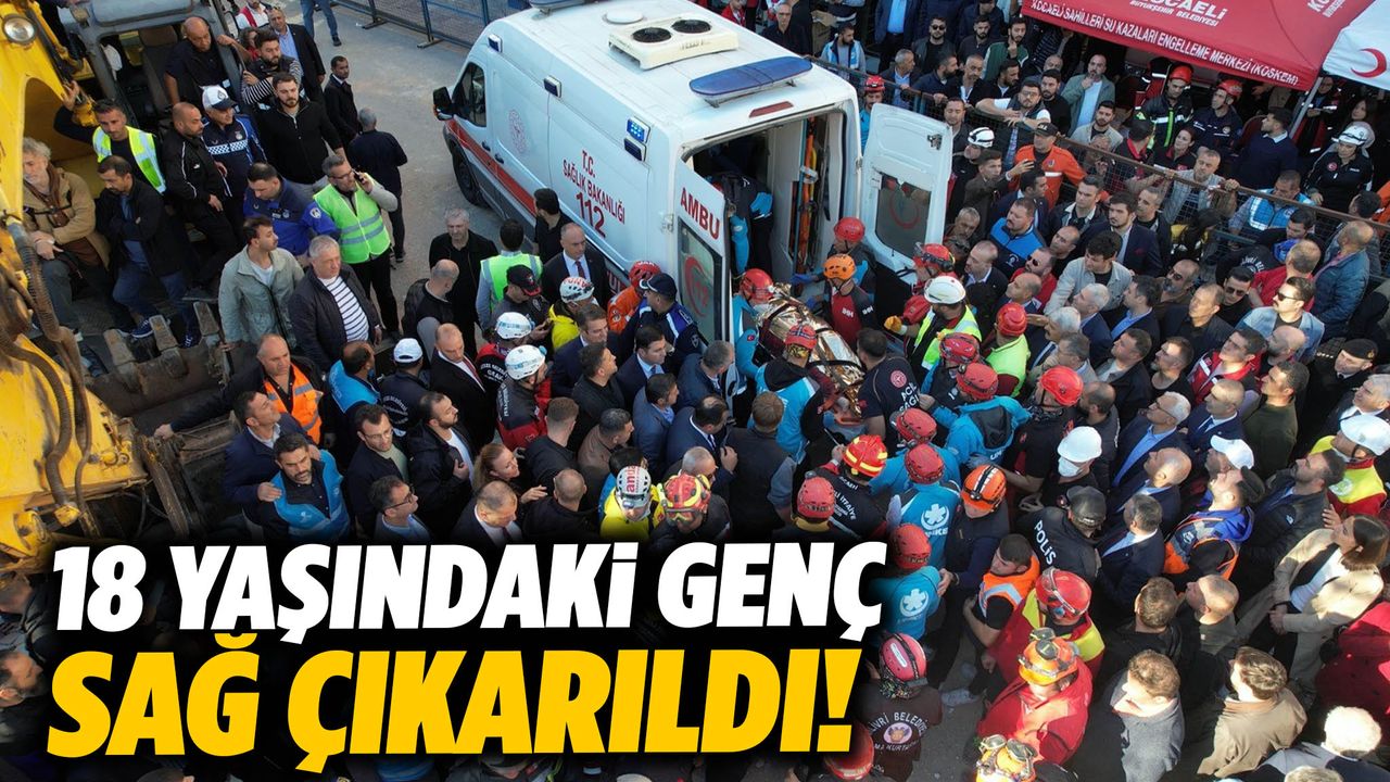 Gebze’de çöken binada 18 yaşındaki genç sağ çıkarıldı