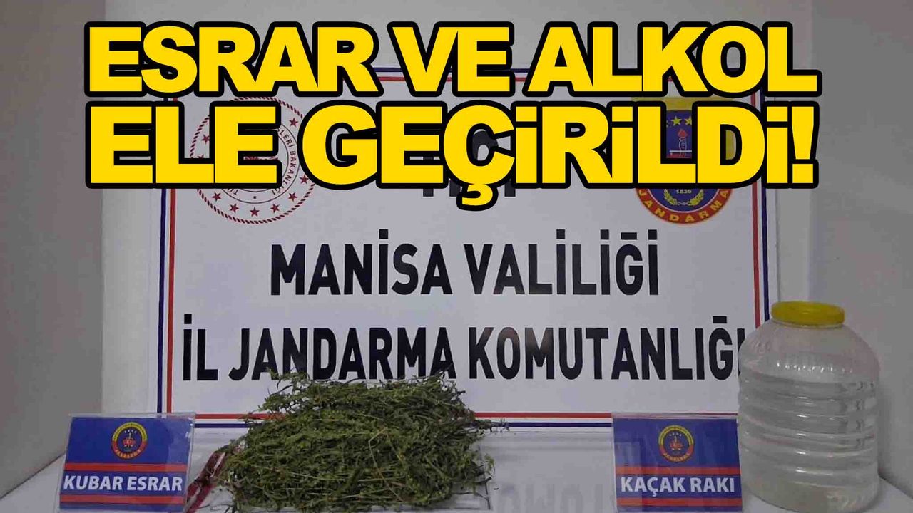 Manisa Salihli’de uyuşturucu ve kaçak alkol operasyonu