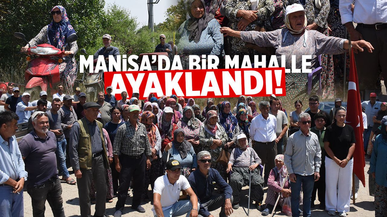 Manisa'da traktör konvoylu eylem... Mezarlık projesine karşı