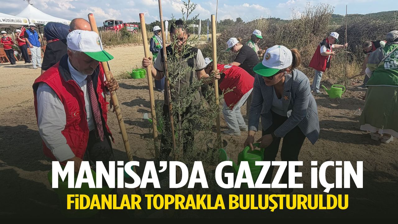 Manisa’da binlerce fidan Gazze’de yitirilen canlar