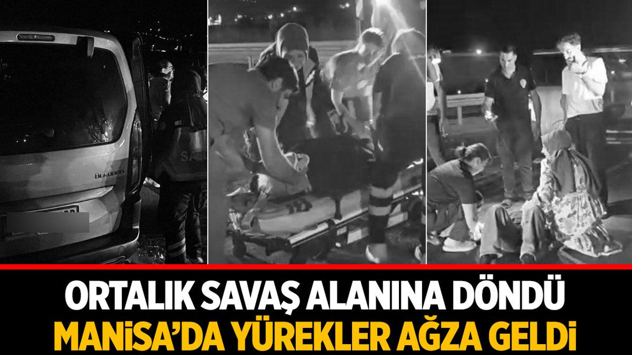Manisa'da kaza: Ortalık savaş alanına döndü