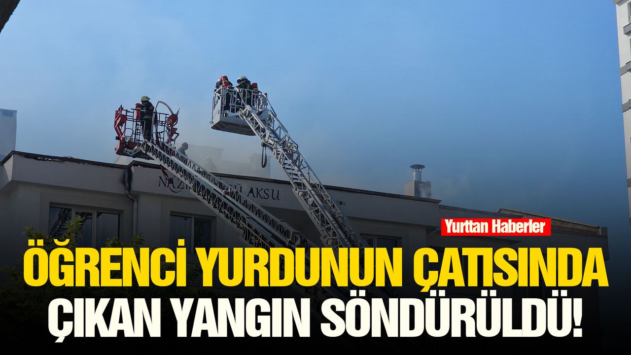 Kocasinan'da Öğrenci Yurdunun Çatısında Yangın Paniği