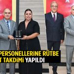 Emniyet personellerine rütbe ve plaket takdimi yapıldı