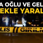Baba oğlu ve gelinini tüfekle yaraladı