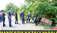 Devrilen sepetli motosikletinin altında kalıp, yaralandı