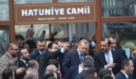 ERDOĞAN HATUNİYE CAMİİ'NDEN BÖYLE ÇIKTI!