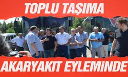 Saruhanlı’da toplu taşıma esnafı eylem yaptı