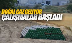 Demirci'de doğal gaz hattı çalışmaları başladı