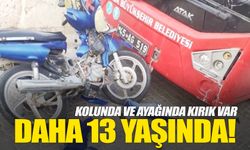 Motosiklet otobüse çarptı: 1 yaralı