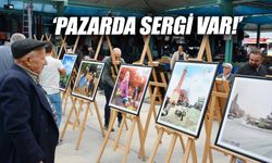 Demirci'de pazar yerinde sergi açıldı