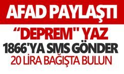 AFAD, depremzedelere yardım için SMS ve banka hesap numaralarını paylaştı