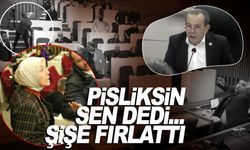 AK Partili meclis üyesi Çınar,  Tanju Özcan'a şişe fırlattı