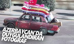 Azerbaycan vatandaşı, aracının üzerine yorganları koyup yardıma götürdü