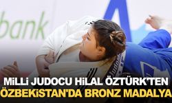 Milli judocu Hilal Öztürk'ten Özbekistan'da bronz madalya