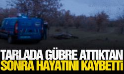 Tarlada gübre attıktan sonra hayatını kaybetti