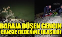 Baraja düşen gencin cansız bedenine ulaşıldı