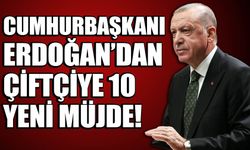 Cumhurbaşkanından çiftçiye 10 müjde!