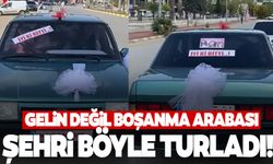 Boşandı, aracını gelin arabası gibi süsledi