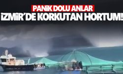 İzmir'de korkutan hortum! Kameraya böyle yansıdı!