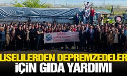 Manisalı öğrencilerden depremzedelere gıda yardımı