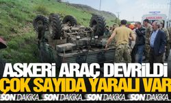 Askeri araç devrildi… Çok sayıda yaralı var!