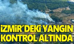 İzmir'de ormanlık alandaki yangın kontrol altında