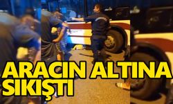 İzmir’de feci kaza! Aracın altına sıkıştı