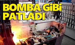 Cep telefonu bomba gibi patladı